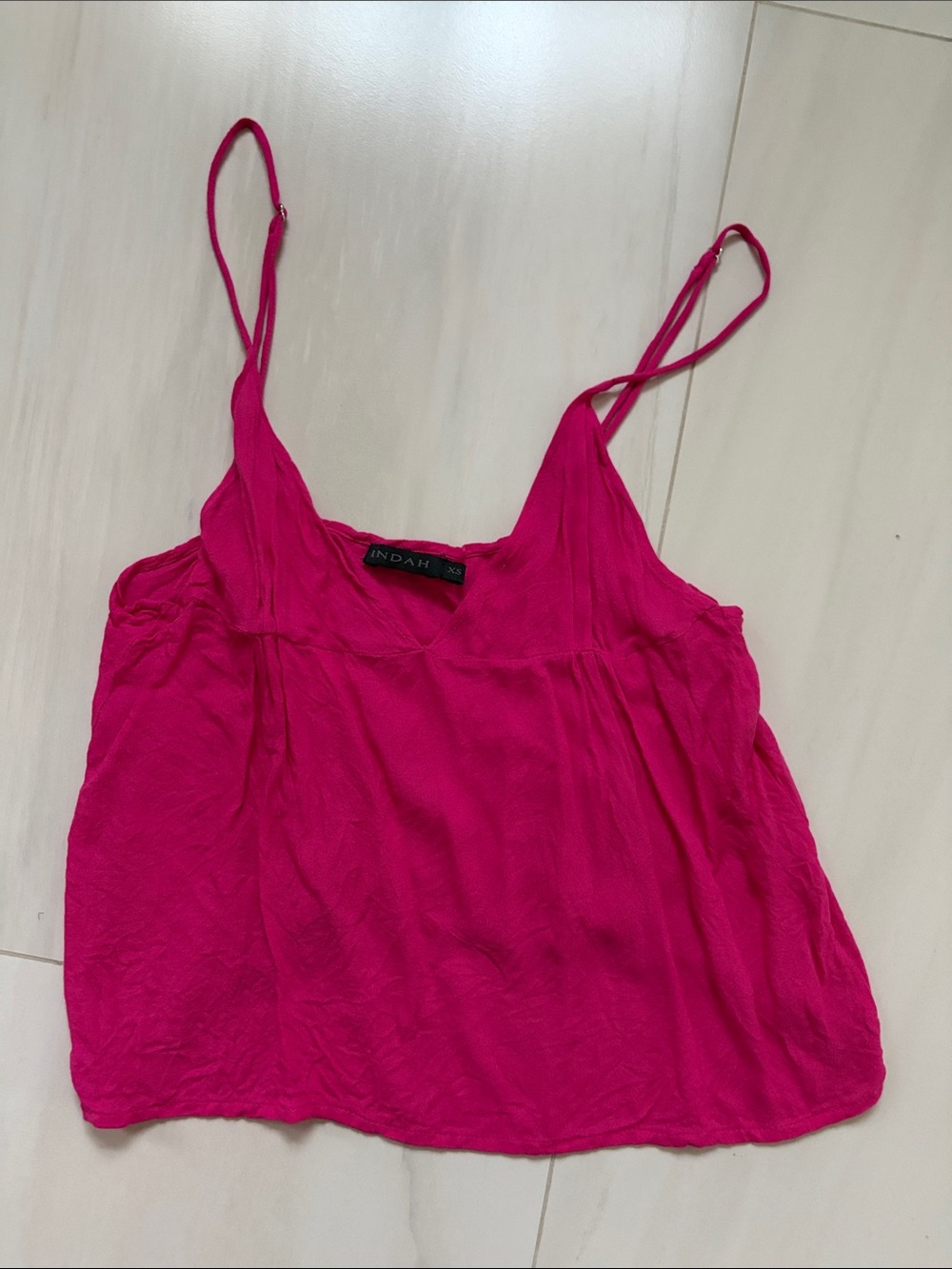 Indah Hot Pink Lightweight Silk Camisole